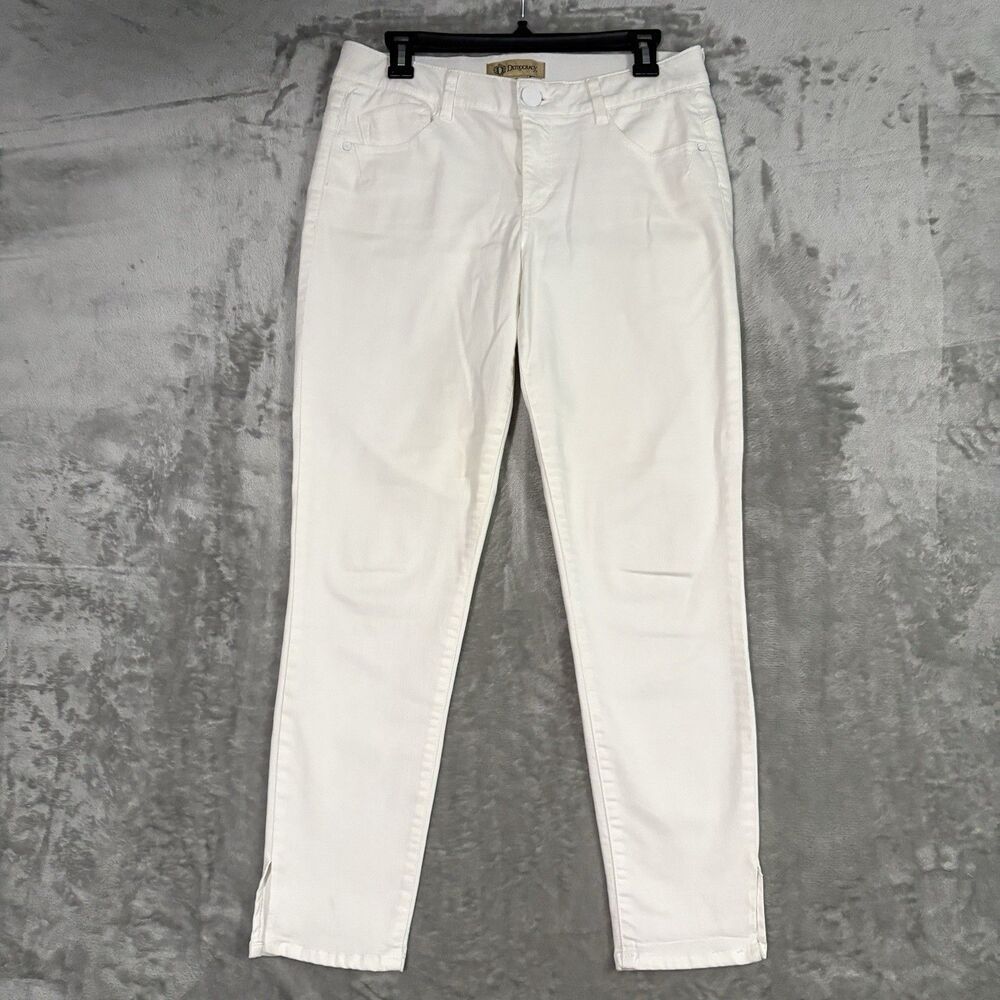 Democracy Ab Technology Women’s White Skinny Ankle Jeans Size 8 Stretch Denim - Picture 1 of 8